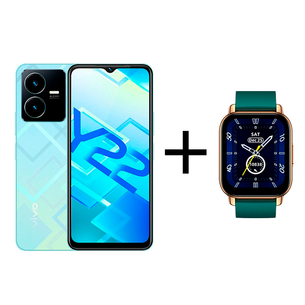 Смартфон Vivo Y22 4/64Gb Metaverse Green + Смарт часы vivo Zeblaze Btalk Smart Watch Green
Смартфон Vivo Y22 4/64Gb Metaverse Green + Смарт часы vivo Zeblaze Btalk Smart Watch Green