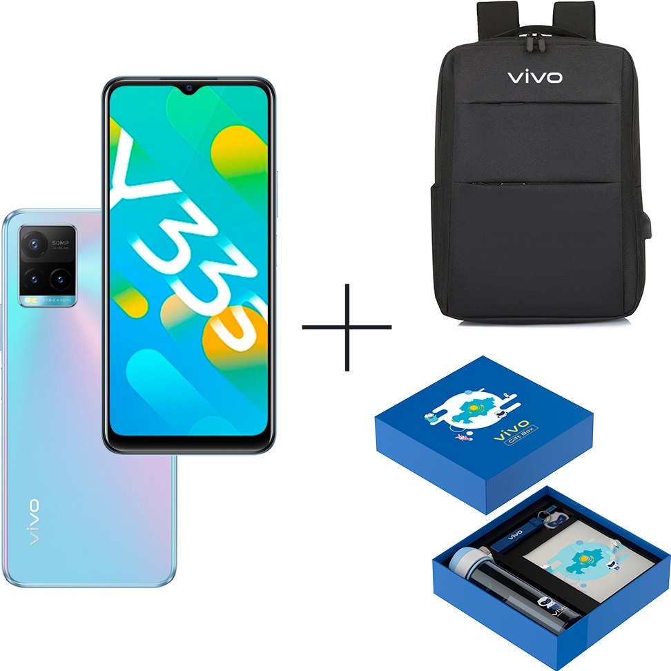 Смартфон Vivo Y33S 4/128Gb Midday Dream + Рюкзак Vivo YL16 + Gift box BTS 2022 Blue
Смартфон Vivo Y33S 4/128Gb Midday Dream + Рюкзак Vivo YL16 + Gift box BTS 2022 Blue