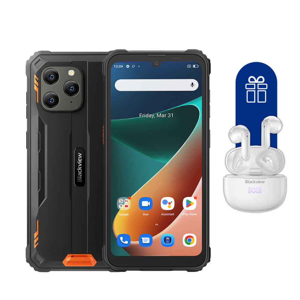 Смартфон Blackview BV5300 Pro 4+64GB Orange + Наушники Blackview TWS Earphone AirBuds7 White
Смартфон Blackview BV5300 Pro 4+64GB Orange + Наушники Blackview TWS Earphone AirBuds7 White