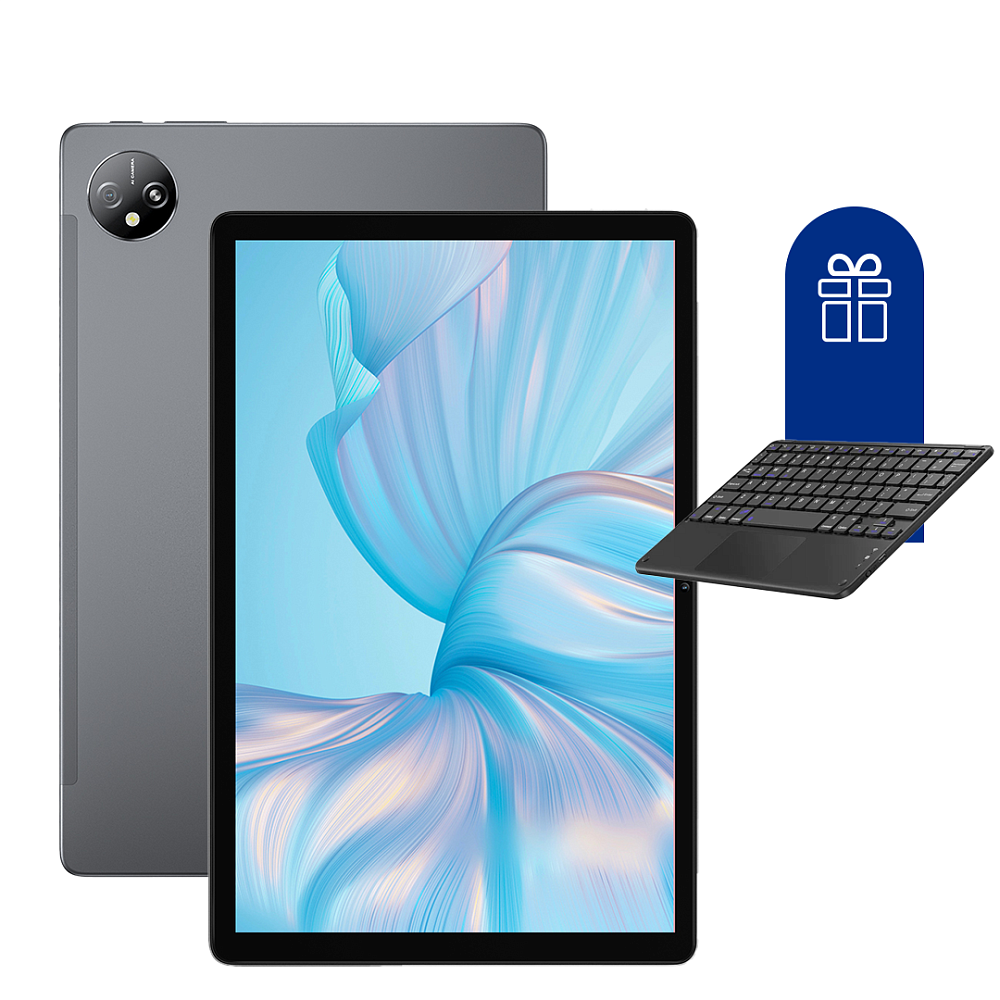 Планшет Blackview Tab 80 4G 10.1 Дюйм 4+128Gb Gray + Клавиатура Blackview Bluetooth K1 Black - фото 1