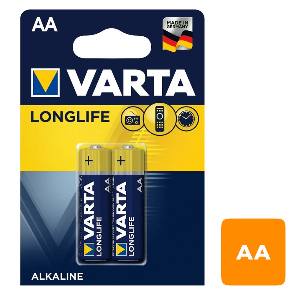 Батарейка Varta Longlife Mignon 1.5V - LR06/AA 2 шт - фото 1