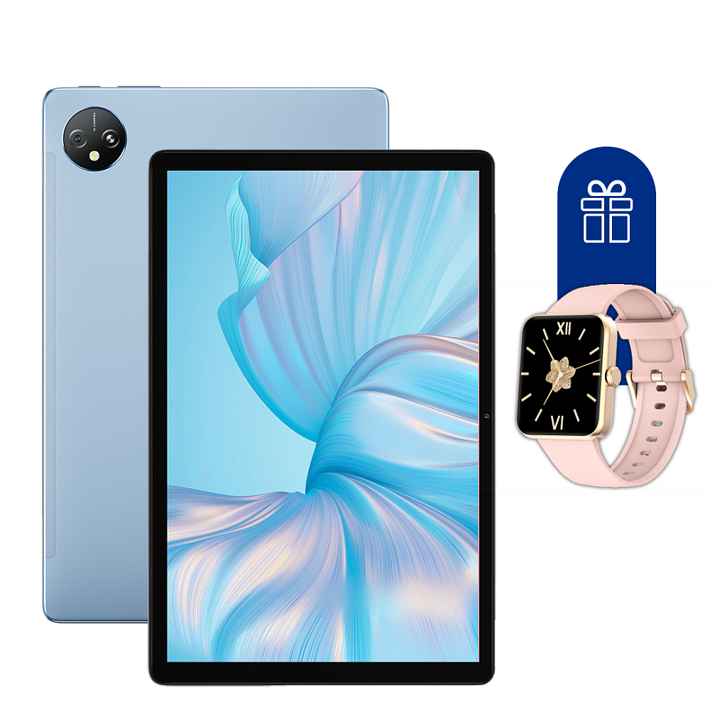 Планшет Blackview Tab 80 4G 10.1 Дюйм 4+128Gb Blue + Смарт часы Blackview W10 Pink - фото 1