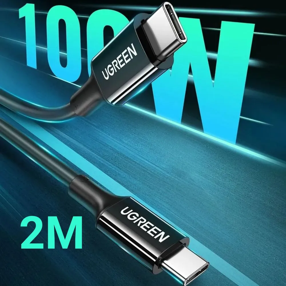 Кабель UGREEN US300 USB-C 2.0 Charging Cable 100W 1m (Black)