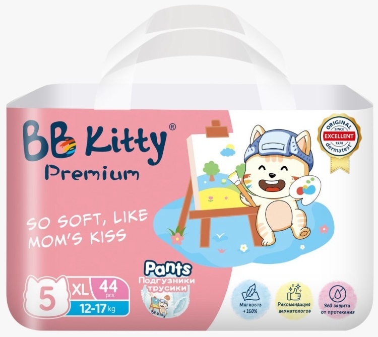 Трусики BB Kitty размер XL, 12-17кг 44шт Трусики BB Kitty размер XL, 12-17кг 44шт