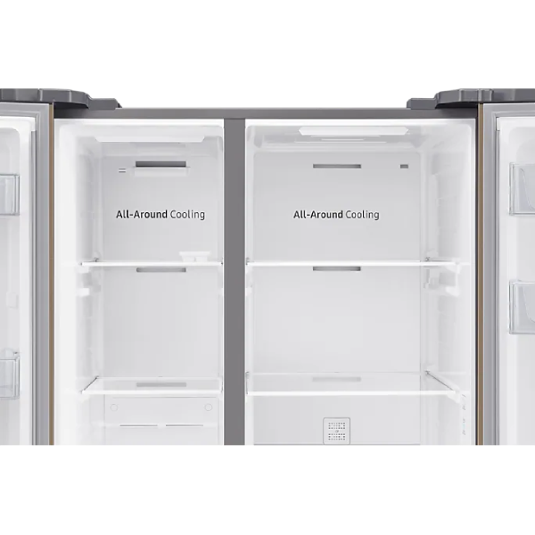 Холодильник Samsung RS61R5001F8/WT золотой - фото 7