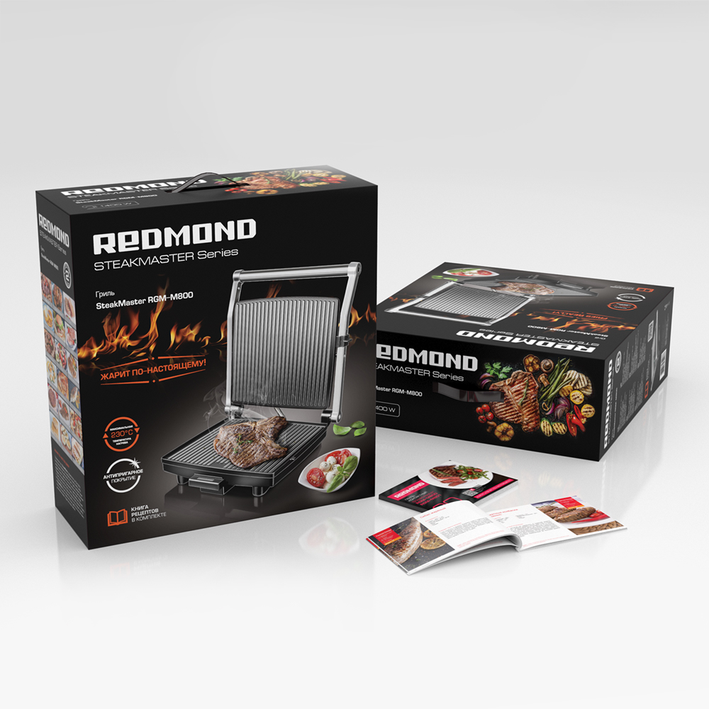 Электрогриль Redmond SteakMaster RGM-M800 черный - фото 3