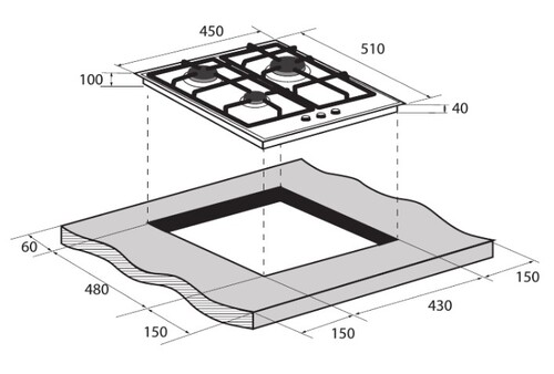 Встраиваемая газовая поверхность ZUGEL ZGH451B - фото 34