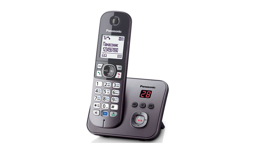 Телефон Panasonic KX-TG 6821 RUM, серый - фото 4