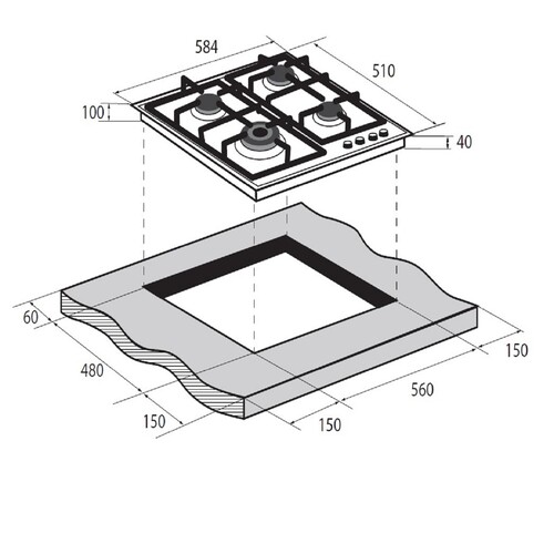 Встраиваемая газовая поверхность ZUGEL ZGH600X - фото 14