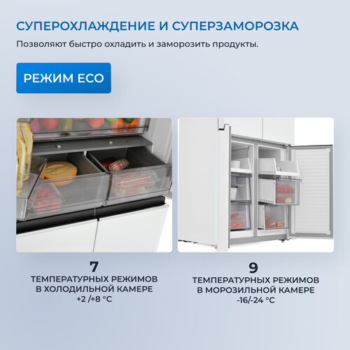 Холодильник Cross Door ZUGEL ZRCD430W - фото 32