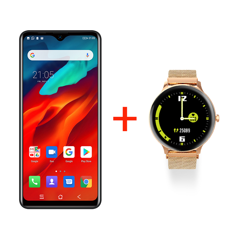 

Смартфон Blackview A80 Plus 4/64Gb Black + Смарт - часы Blackview X2 512Kb+64Kb Gold