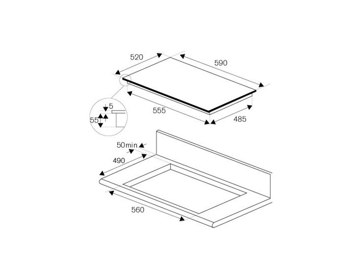 Индукционная варочная панель Bertazzoni P604I2M28NV