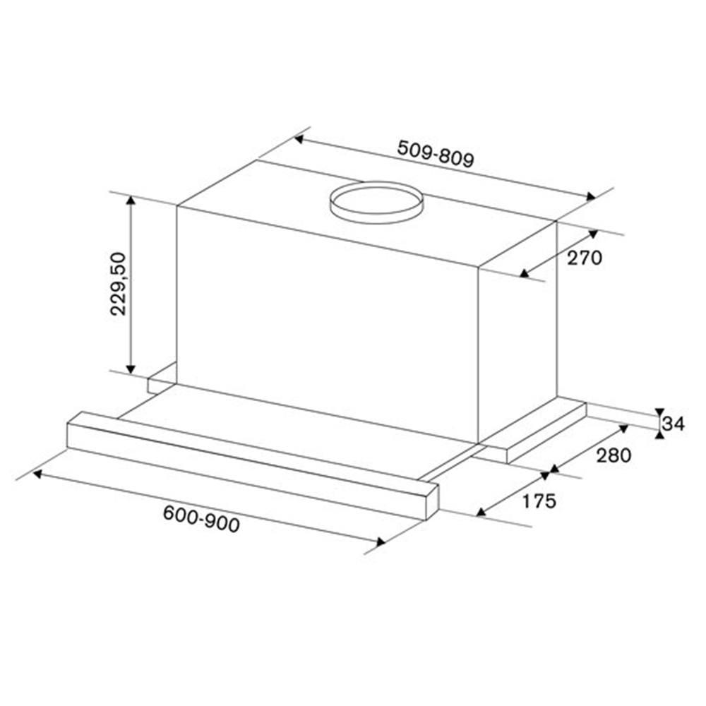Вытяжка телескопическая Bertazzoni KTE60MOD1B - фото 4