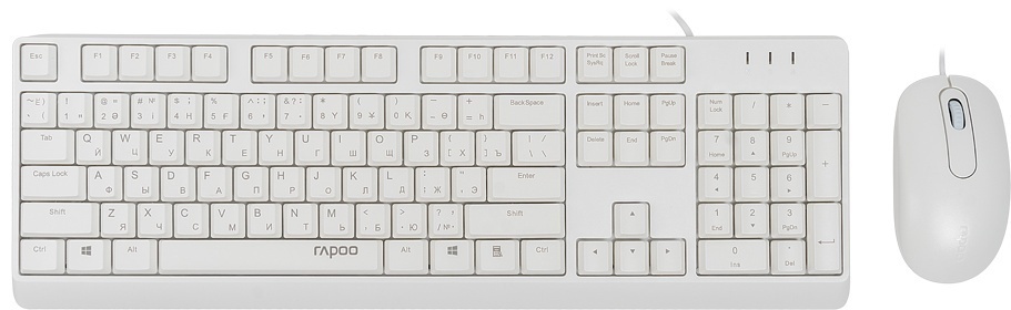 Комплект Клавиатура + Мышь Rapoo X130PRO White