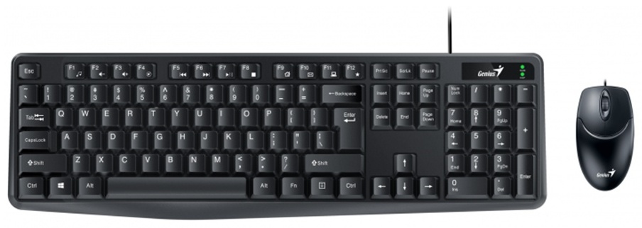 Комплект Клавиатура + Мышь Genius KM-170 черный - фото 1