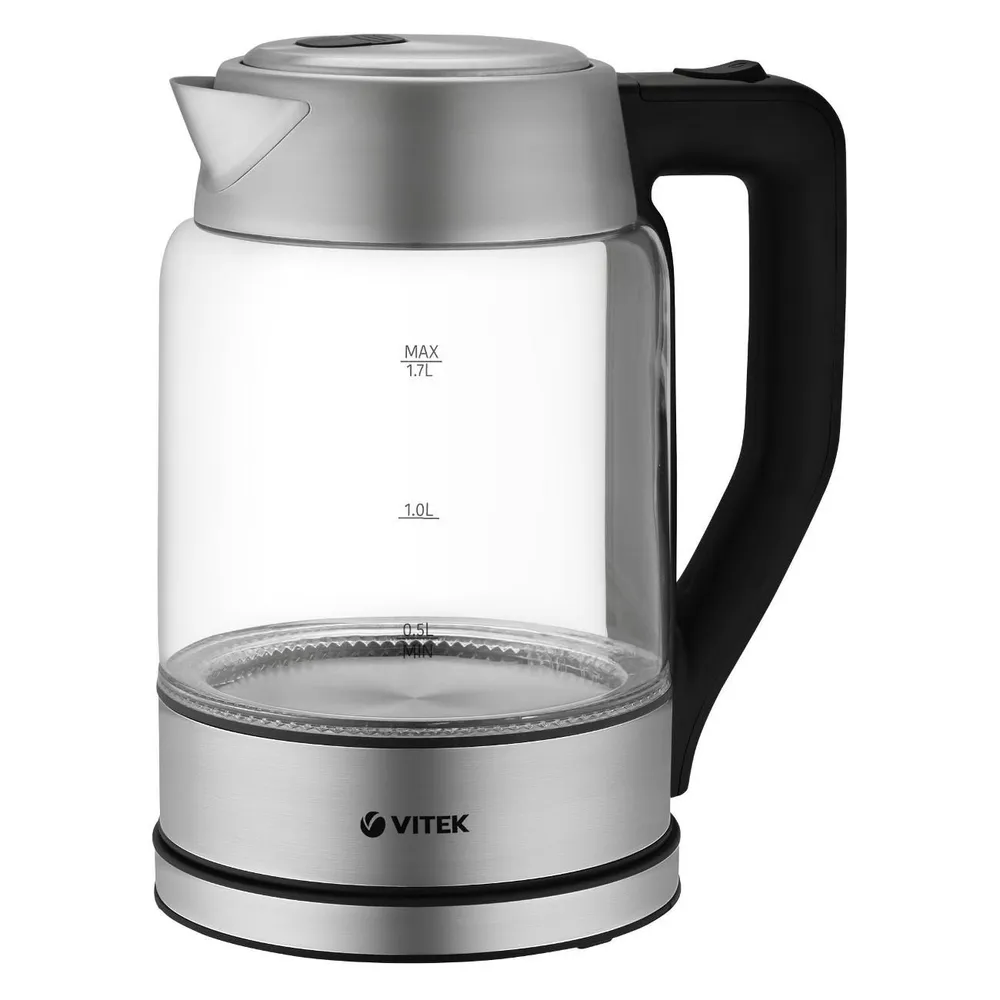 Чайник Vitek VT-7043 прозрачный/черный