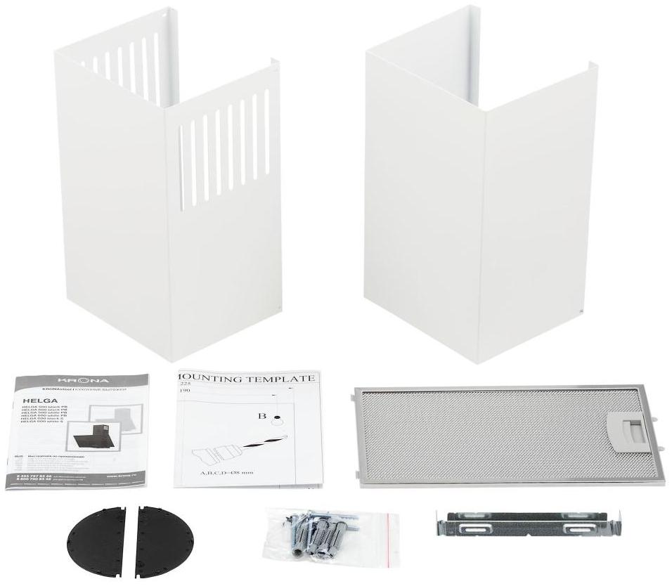 Вытяжка наклонная Krona HELGA 600 white S - фото 10