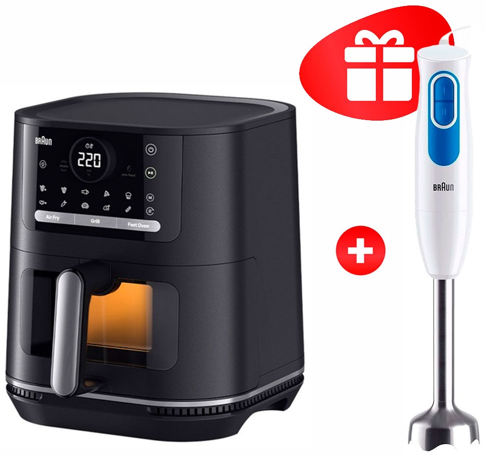 Аэрогриль Braun HF5073IBK + блендер Braun MQ20236MWH