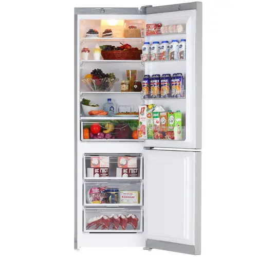 Холодильник Indesit DFM 4180 S серый - фото 2