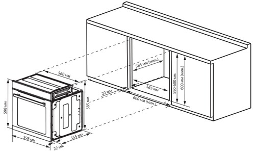Встраиваемая электрическая духовка ZUGEL ZOE602X - фото 26