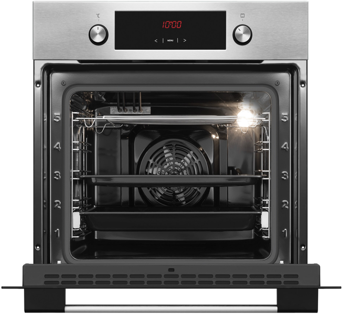 Встраиваемая электрическая духовка Hansa BOEI68481 серебристая - фото 3 Встраиваемая электрическая духовка Hansa BOEI68481 серебристая - фото 3