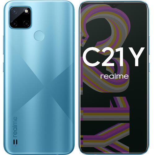 Смартфон Realme C21Y 4/64GB Blue - фото 1