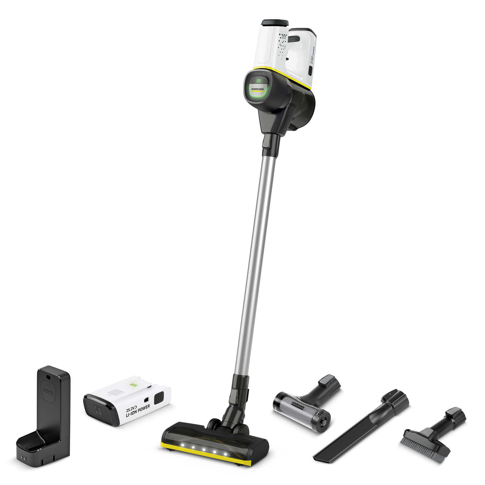 Вертикальный пылесос беспроводной Karcher VC 6 Cordless Premium ourFamily бело-черный