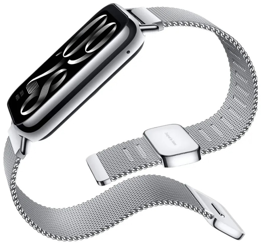 Сменный браслет, Xiaomi, Milanese Quick Release Strap, M2306AS1/BHR8012GL, Совместим с band 8 Pro/9 ProRedmi Watch 4/5, Серебристый - фото 6