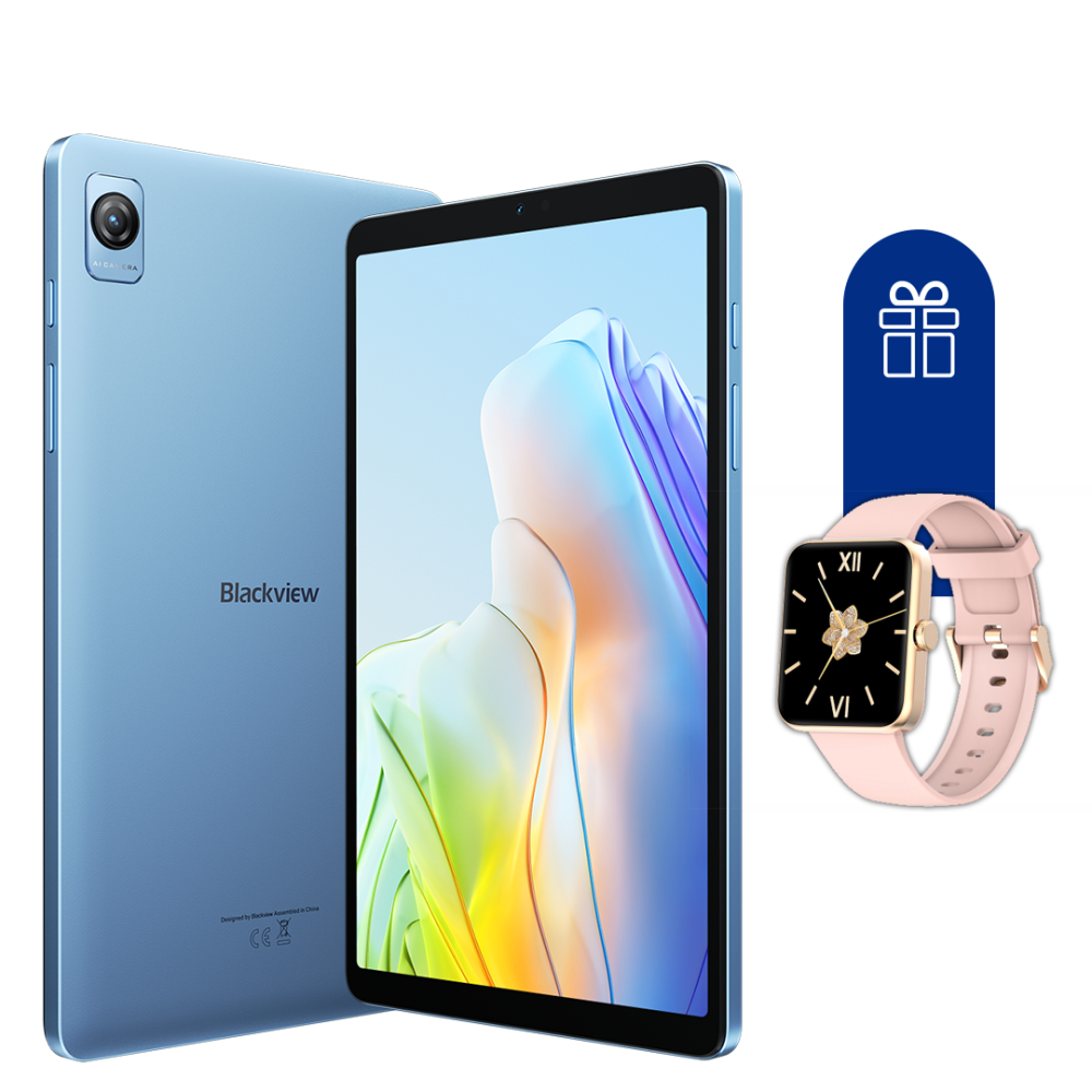 

Планшет BlackView Tab 60 4G 8.68" 4/128GB Blue + Смарт часы Blackview W10 Pink