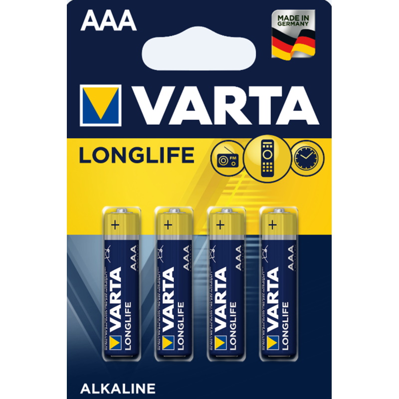 Батарейка Varta Longlife Micro 1.5V - LR03/AAA 4 шт