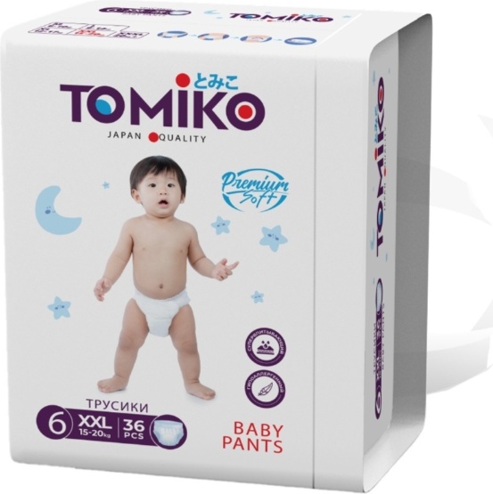 Трусики детские TOMIKO XXL (15-20 КГ) 36 шт
