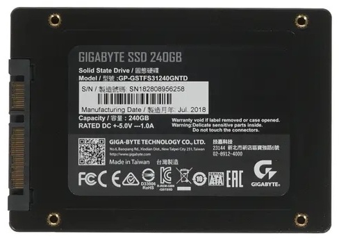 Твердотельный накопитель SSD Gigabyte GP-GSTFS31240GNTD - фото 3