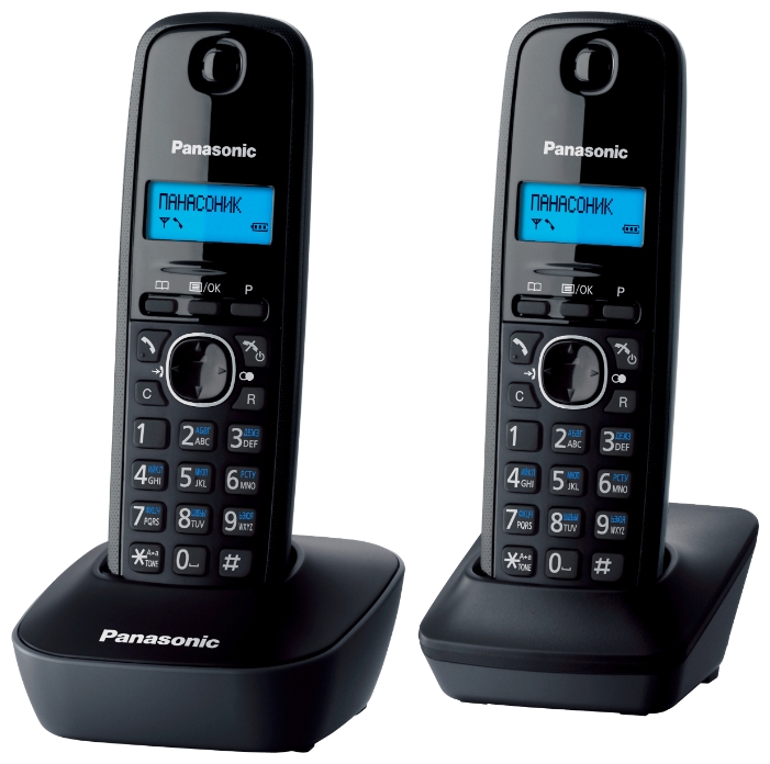 Телефон Panasonic KX-TG 1612 (САН), черный - фото 1