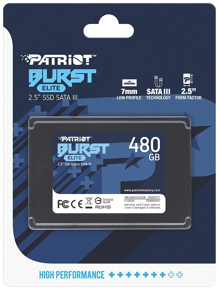 Твердотельный накопитель SSD Patriot Burst Elite PBE480GS25SSDR - фото 4