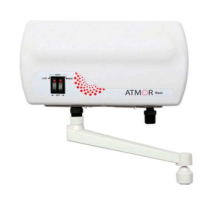 Электрический проточный водонагреватель ATMOR BASIC+5 KW COMBI, белый
