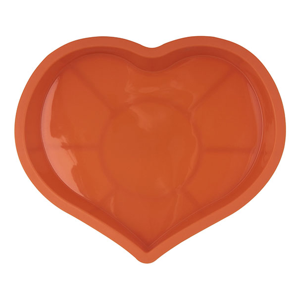 Форма для выпечки TalleR TR-6208 26x25,6см сердце оранжевая - фото 2
