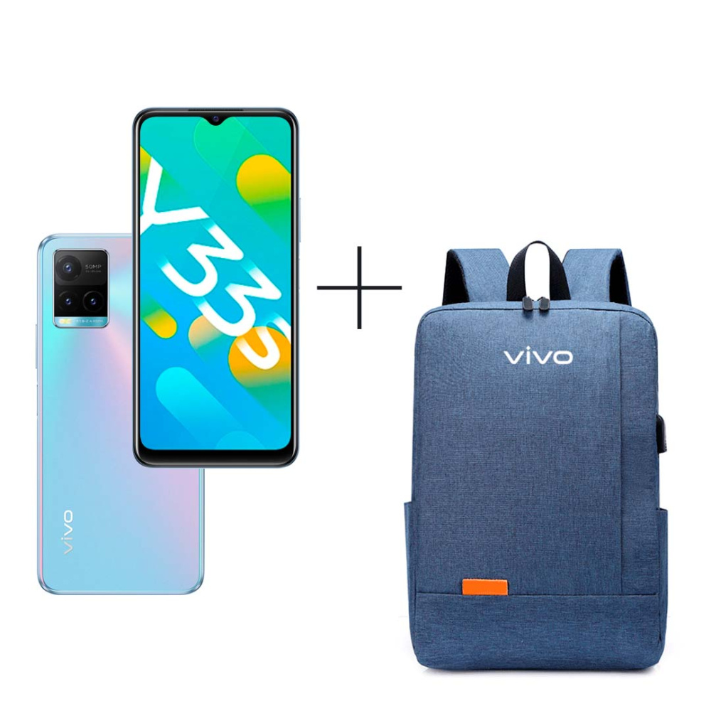 

Смартфон Vivo Y33S 4Gb/128Gb Midday Dream + Рюкзак для ноутбука Синий 15 vivo 2020