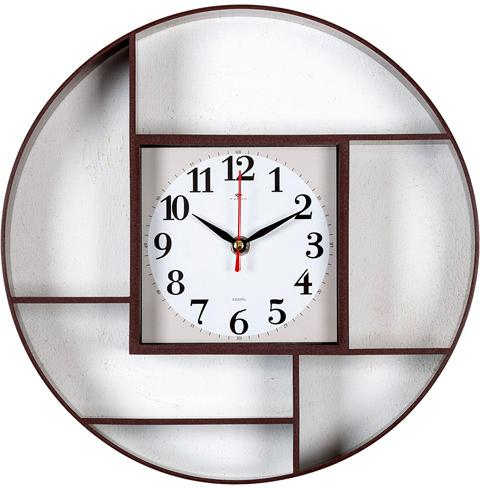 Часы настенные Рубин 3516-001 коричневый - фото 1