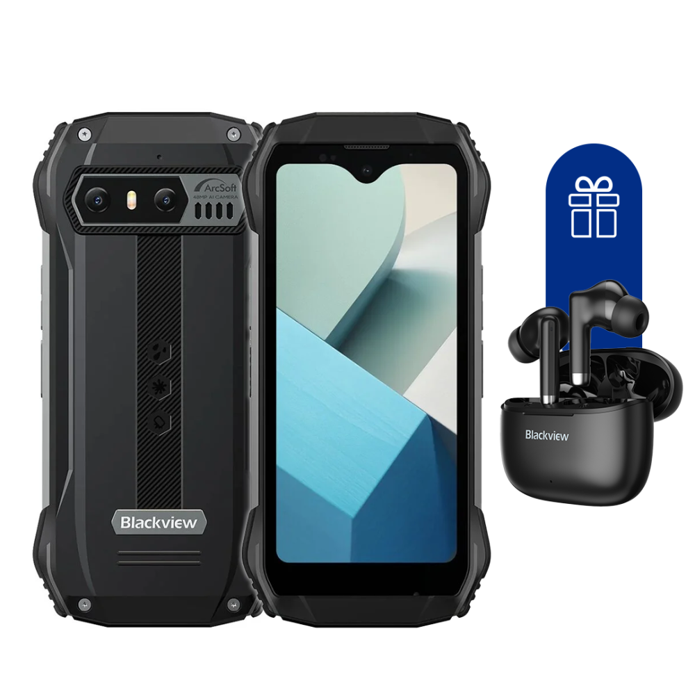 

Смартфон Blackview N6000 8+256GB Black + Наушники Blackview TWS Earphone AirBuds 4 Black
