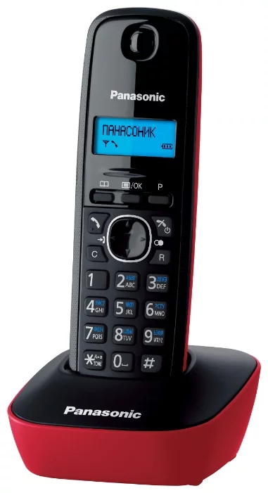 Телефон Panasonic KX-TG 1611 RUR, красный - фото 1