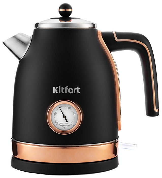 Чайник Kitfort КТ-6102-2, черный с золотом