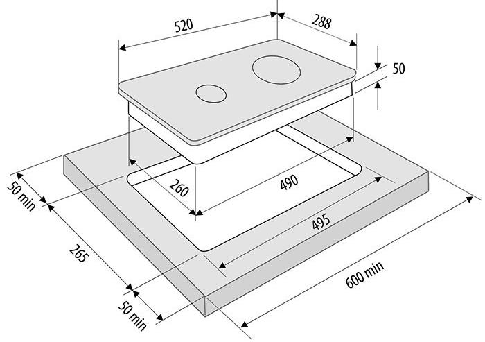 Индукционная варочная поверхность KRONA VENTO 30 BL - фото 8
