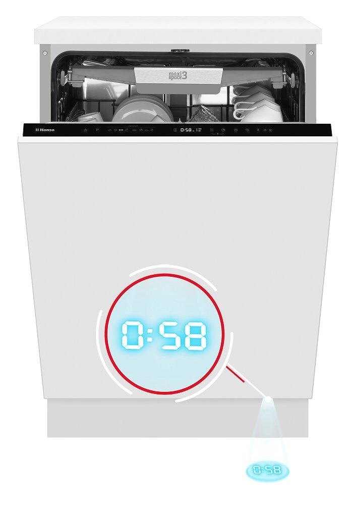 Встраиваемая посудомоечная машина Hansa ZIM628KH + Вертикальный пылесос Midea GX5 Pro - фото 6