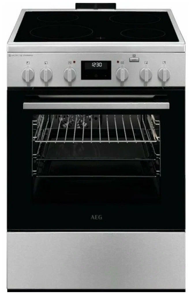 Плита электрическая AEG CCR66402BM серебристая Плита электрическая AEG CCR66402BM серебристая