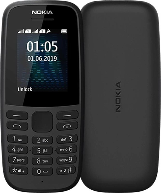 Мобильный телефон NOKIA 105 SS TA-1203 черный - фото 1