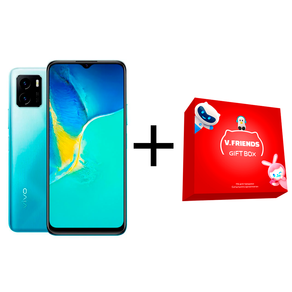 

Смартфон Vivo Y15S 3/32Gb Wave Green + Vivo Gift Box Small Red