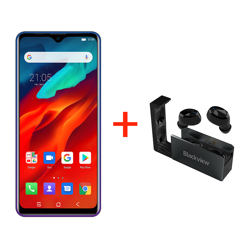 

Смартфон Blackview A80 Plus 4/64Gb Blue + Наушники Blackview TWS BT AirBuds 2 Black