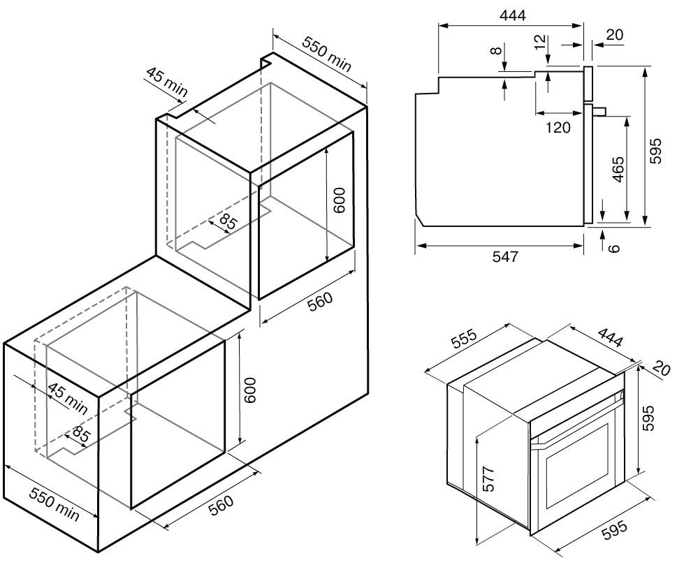 Электрический духовой шкаф KRONA BIRNE 60 BL - фото 12
