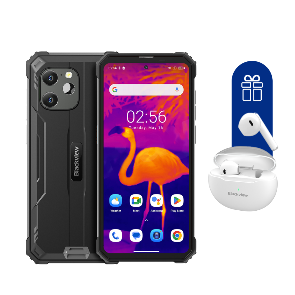 

Смартфон Blackview BV8900 8+256GB Black + Наушники Blackview TWS Earphone AirBuds6 White