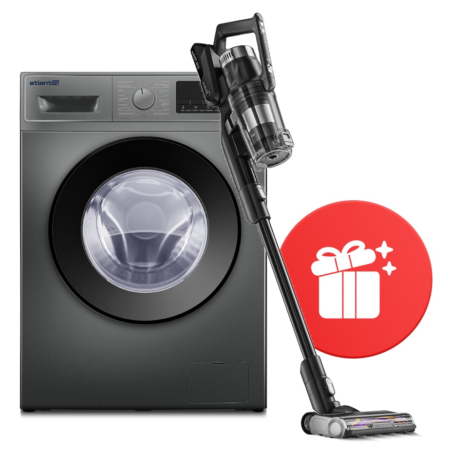 Стиральная машина автомат Atlantiq TGWM 3.80GR (8 kg) серая + Midea P8 Plus - фото 1